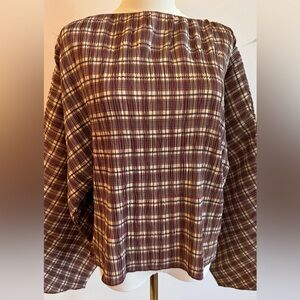 Róhe Plaid Women's Top - Brown